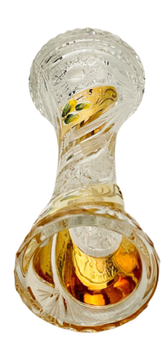Broušená pozlacená váza - Výška 22cm