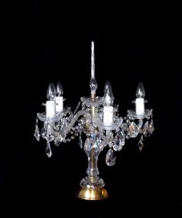 Lámpara de mesa de cristal SE-1740-5PT con adornos de Swarovski