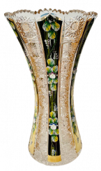 Broušená pozlacená váza - Výška 30cm