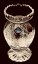 Cut crystal vase - Height 8cm