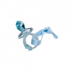 Skleněná figurka Malý dudlík z českého křišťálu Preciosa - modrý