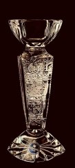 Cut crystal candleholder - Height 14cm