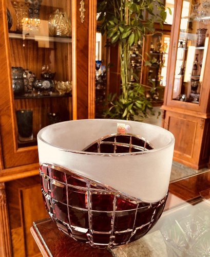 Color-cut crystal bowl - Height 17cm
