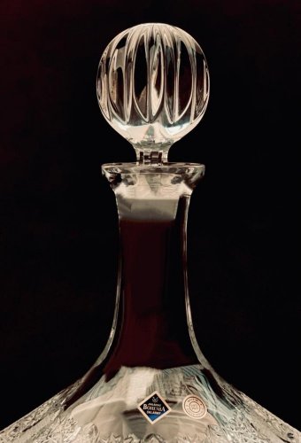 Botella de cristal tallado en forma de marinero - Altura 25cm/750ml