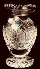 Cut crystal vase - Height 8cm