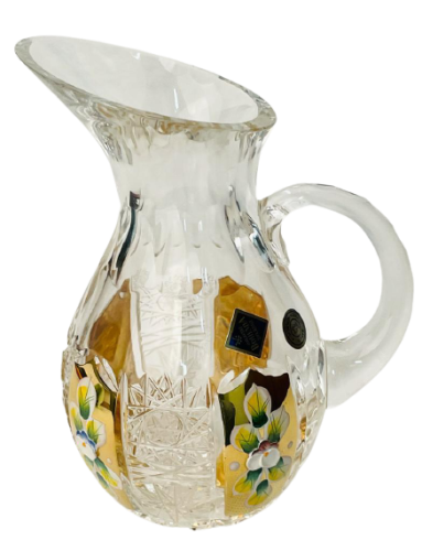 Broušený pozlacený džbánek - Výška 14cm