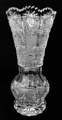 Cut crystal vase - Height 20cm