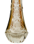 Jarrón de cristal tallado dorado - Altura 25cm