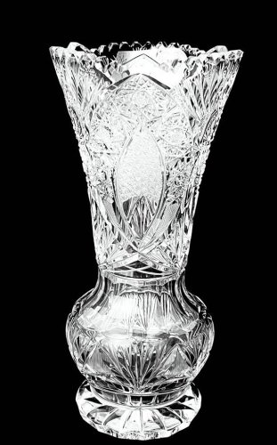 Jarrón de cristal tallado - Altura 20cm