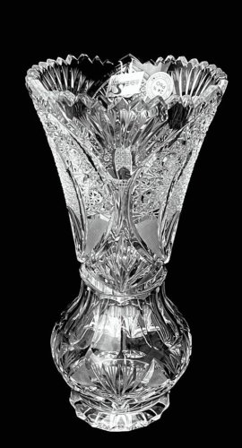 Jarrón de cristal tallado - Altura 25cm