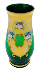 Vase decorated with high enamel - Height 16cm