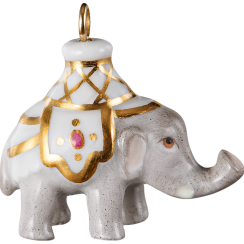 Animal Pendant Elephant White