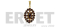 Gold plated pendant with Czech garnet stone
