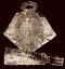 Cut crystal bottle for perfume - Height 13cm