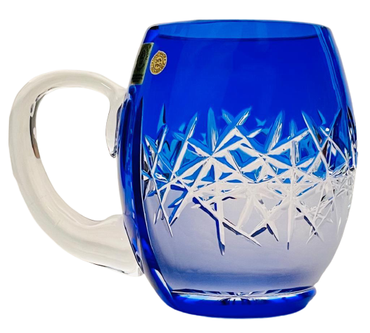 Barevný broušený půllitr - Výška 12cm/500ml