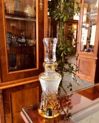 Color-cut crystal bottle for perfume - Height 18cm