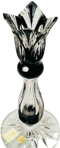 Broušený barevný svícen - Výška 18cm