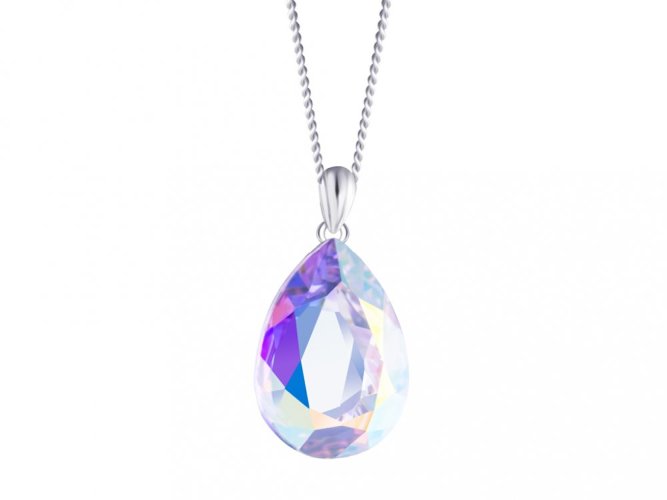 Stříbrný přívěsek Iris s křišťálem Preciosa, krystal AB