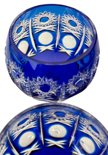 Barevné broušené sklenice na víno - set 2ks - Výška 21cm/190ml