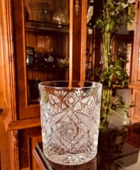 Vasos de whisky de cristal tallado - juego de 6 piezas - Altura 9cm/320ml