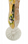 ゴールドプレート・カット・クリスタル製花瓶 - 高さ23cm
