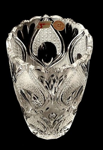 Jarrón de cristal tallado - Altura 20cm