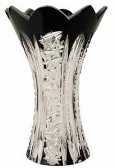 Broušená barevná váza - odlehčená - Výška 15cm