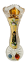 Broušená pozlacená váza - Výška 26cm