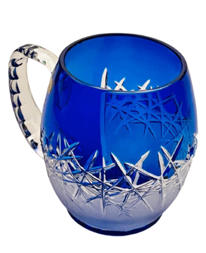 Barevný broušený půllitr - Výška 12cm/500ml