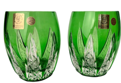 Broušené barevné panáky - set 2ks - Výška 10cm/250ml