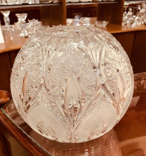 カットクリスタル製花瓶 - 高さ17cm